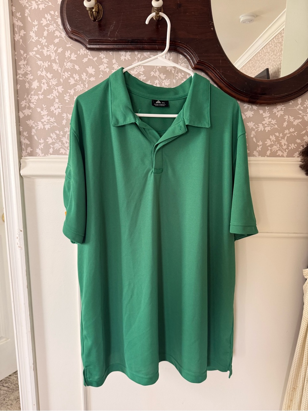Green golf shirt